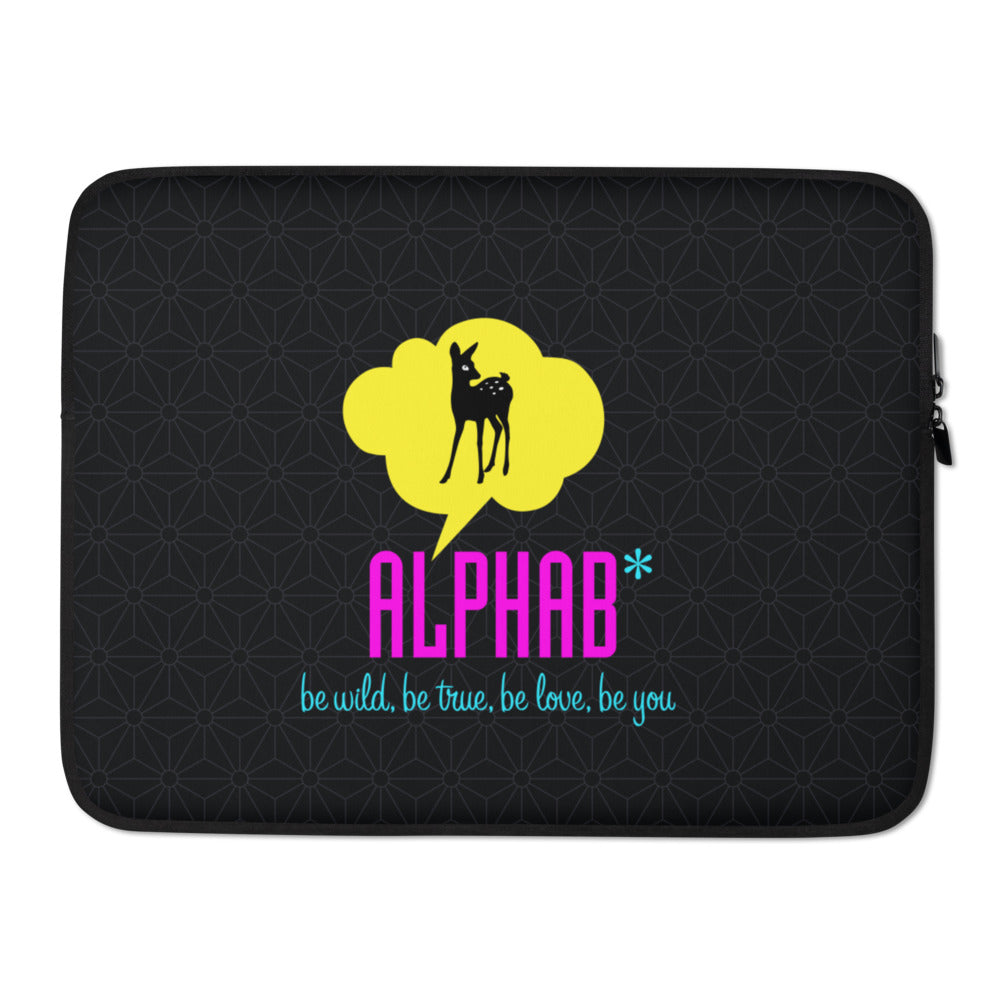 "ALPHAB*" Laptop-Hülle in Discofarben