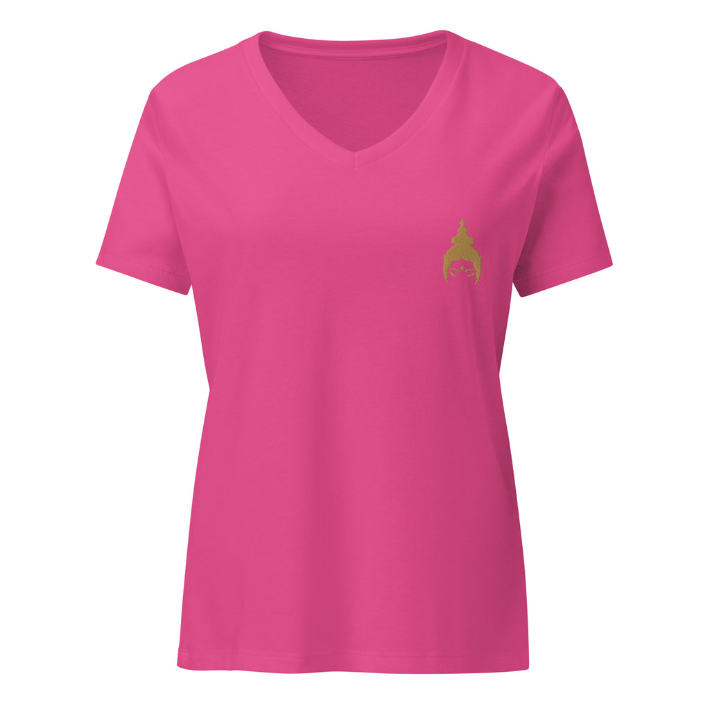 "VICTORY" Weibliches V-Neck bestickt