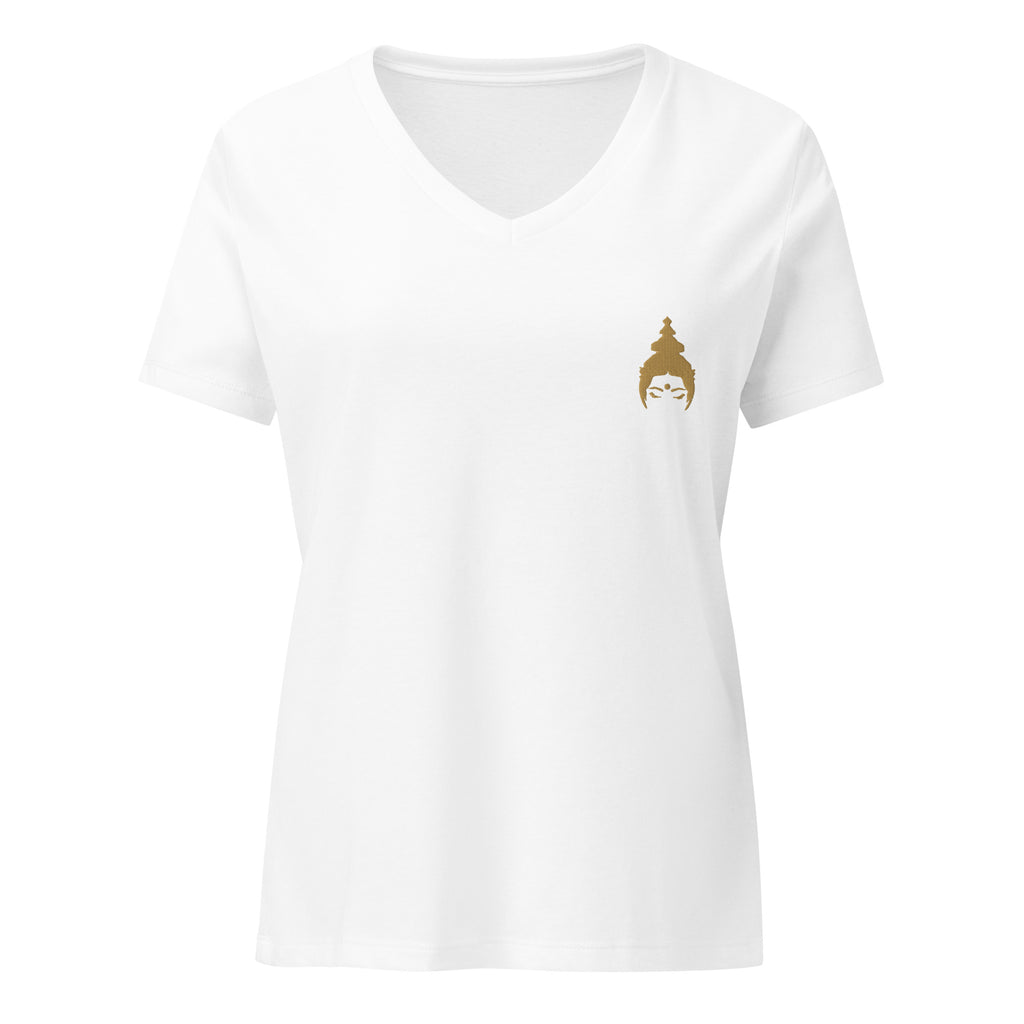 "VICTORY" Weibliches V-Neck bestickt