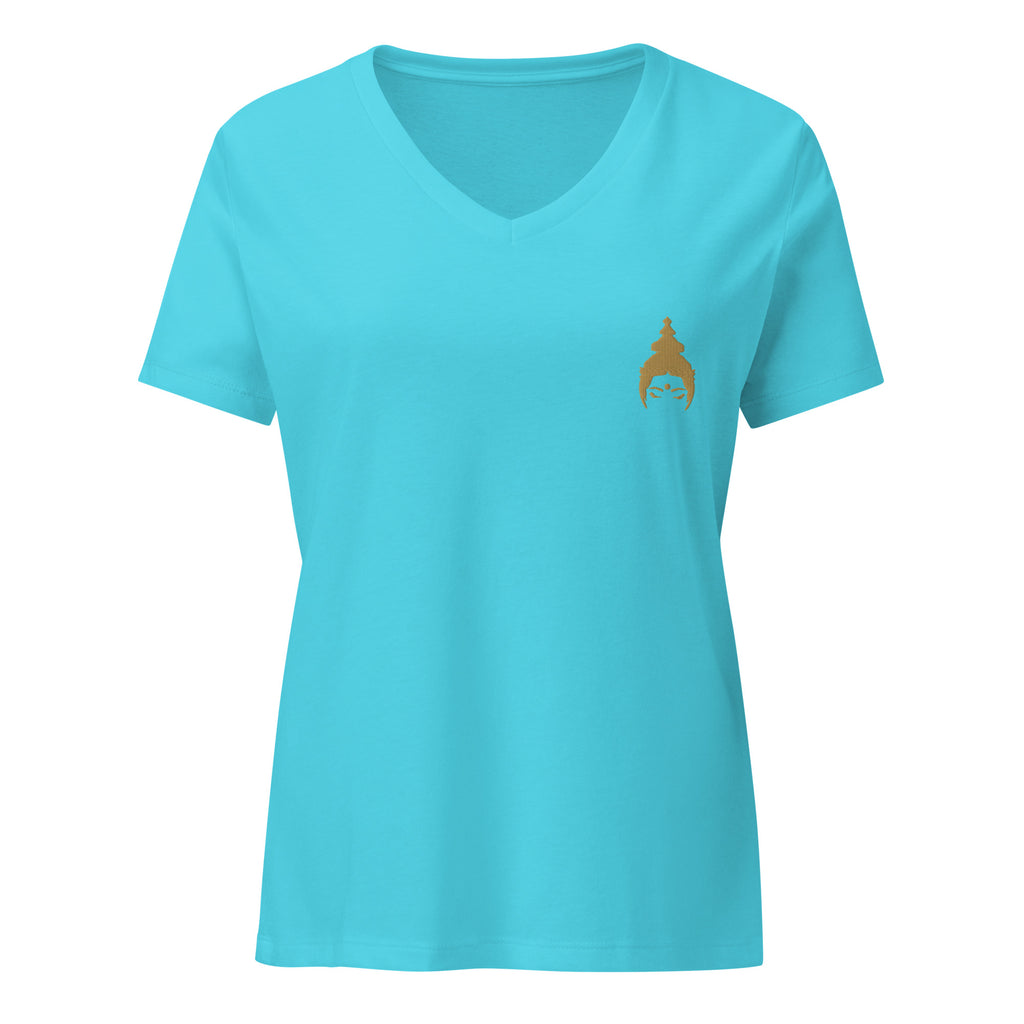 "VICTORY" Weibliches V-Neck bestickt
