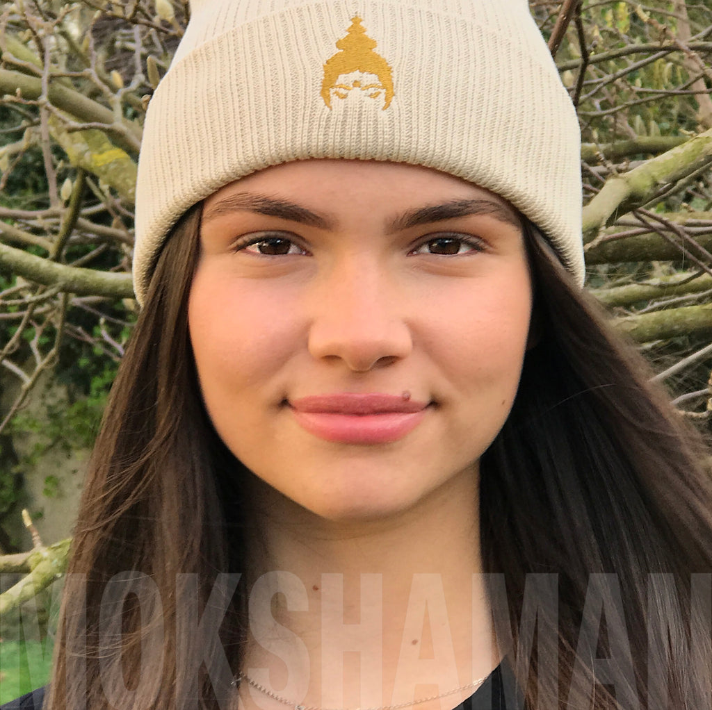 „MOKSHAMAMA‘S BIOBEANIE“, gerippte Mütze aus Bio-Baumwolle
