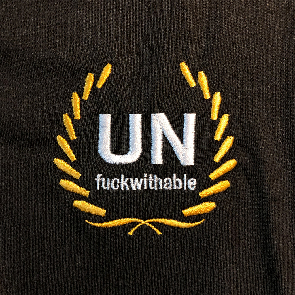 "Unf***withable" urbanes Statement T mit V-Ausschnitt