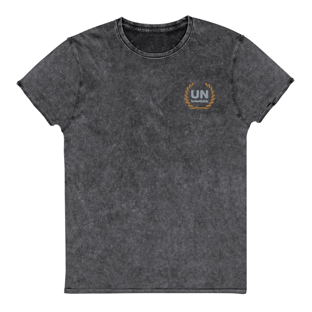 "Unf***withable" urbanes Statement T Denim-Style